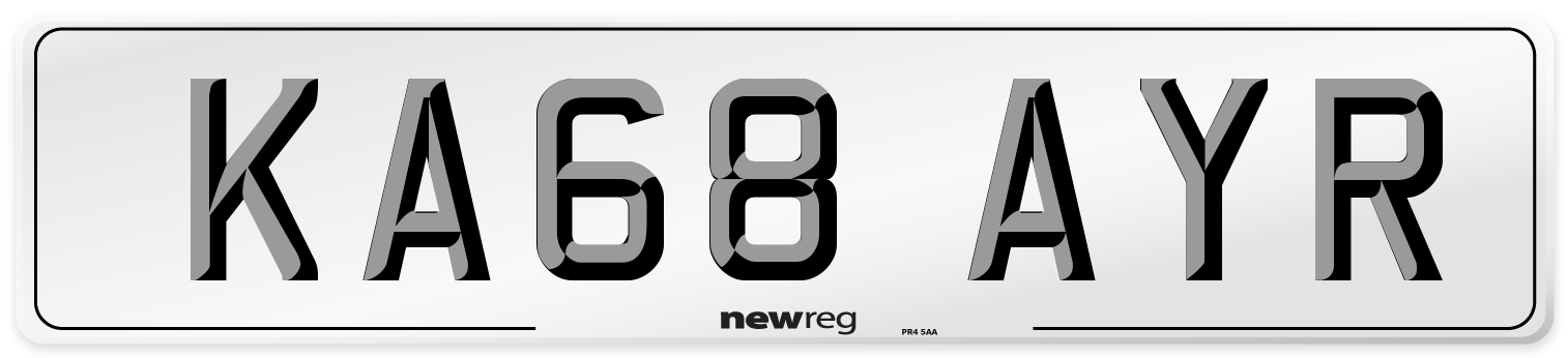 KA68 AYR Number Plate from New Reg